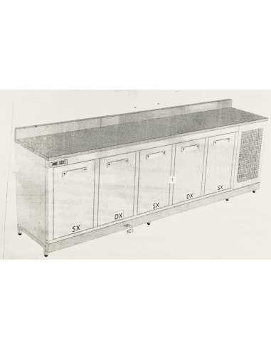 Retro Base Bar Refrigerata 5 Porte  ifi