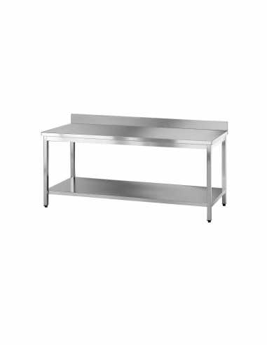 Tavolo in acciaio con alzatina...