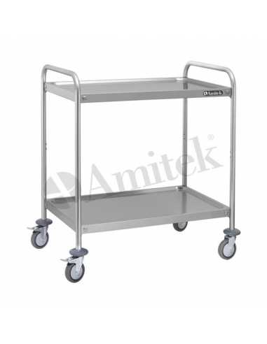 Carrello in acciaio 2 piani Amitek