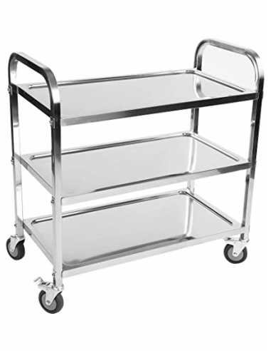 Carrello in acciaio 3 piani Amitek