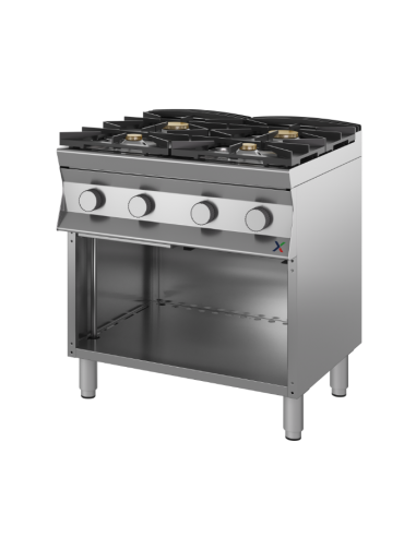 Cucina a gas  4 fuochi su vano a giorno