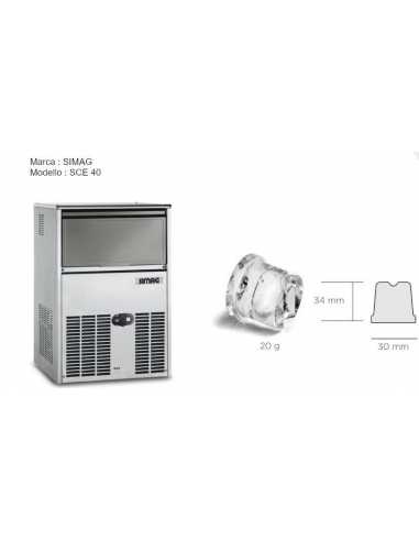 Fabbricatore di ghiaccio Simag kg 40/24h