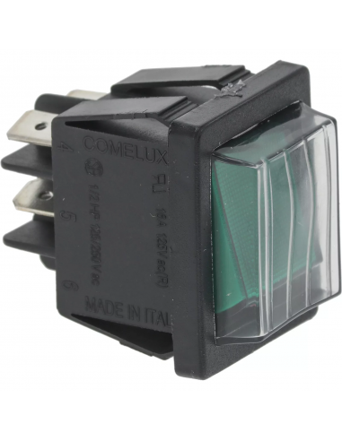 Interruttore bipolare verde16A 250V